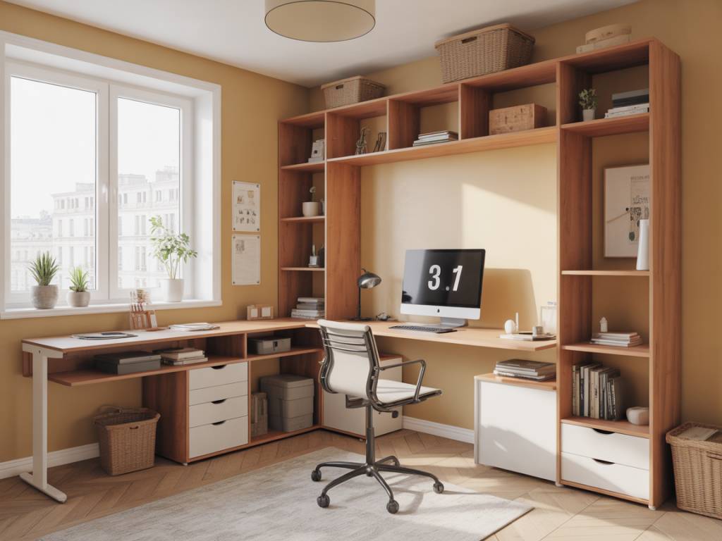 Créer un bureau escamotable mural : gain de place, matériaux et étapes de fabrication