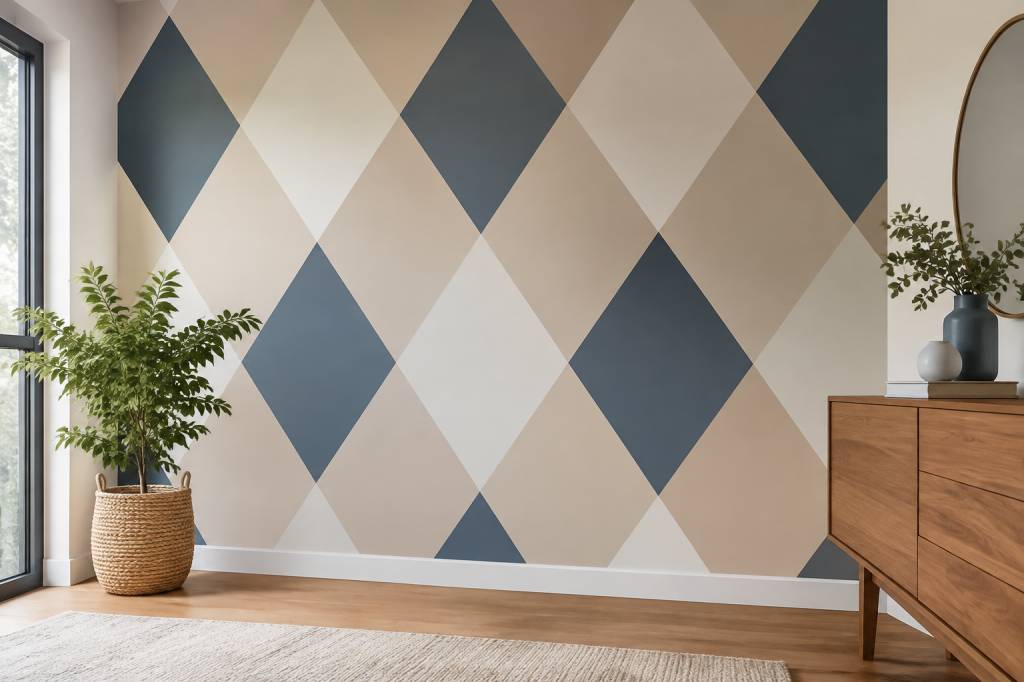 Peinture losange mur : comment créer un motif géométrique réussi