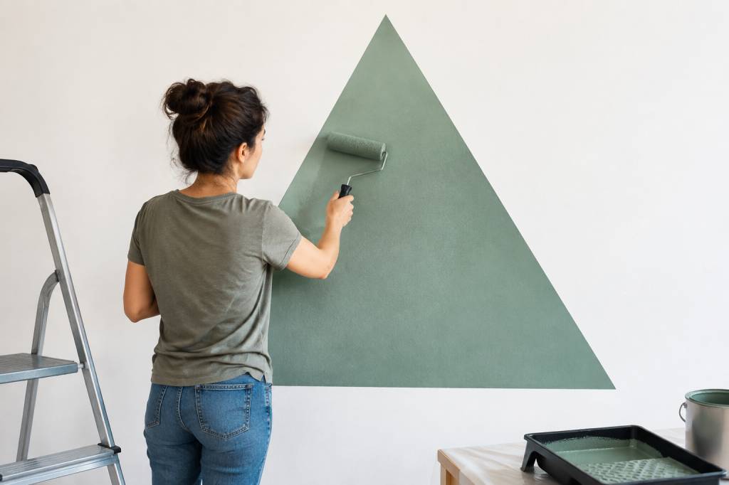 Peindre un triangle sur un mur : les étapes pour un résultat net